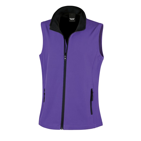 Result Core Dam/Damer Tryckbar Softshell Väst M Lila Purple / Black M