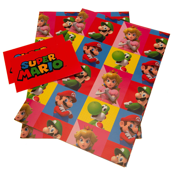 Super Mario-karaktärer Presentpapper (4-pack) En Storlek Flerfärgad Multicoloured One Size