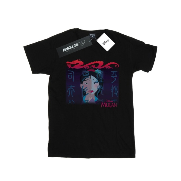 Disney Boys Mulan Geisha Face T-Shirt 12-13 år Svart Black 12-13 Years