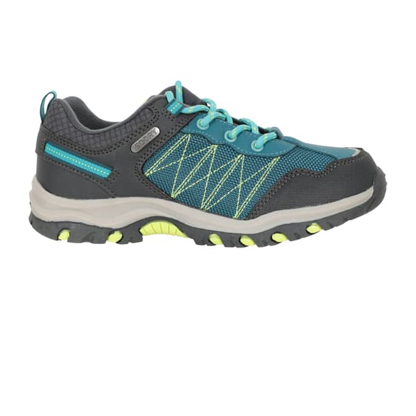 Mountain Warehouse Stampede Vattentäta Mockaskor för Barn Two Tone Green 5 UK