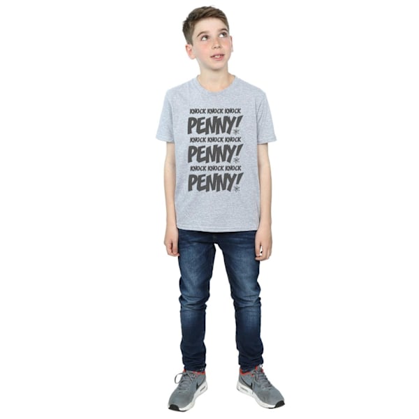 The Big Bang Theory Pojkar Knock Knock Penny Bomulls T-shirt 7-8 år Sports Grey 7-8 Years