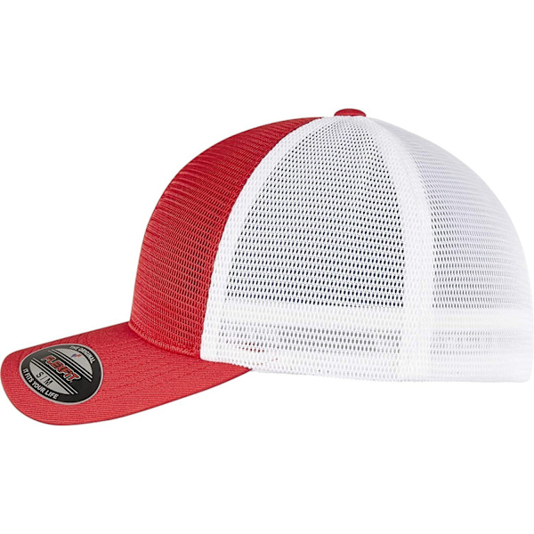 Flexfit Unisex Adult Omnimesh Mesh Tvåfärgad Kep S-M Röd/Vit Red/White S-M
