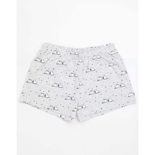 Snoopy Dam/Dam Kort Pyjamas Set L Marinblå/Ljusgrå Navy/Light Grey L