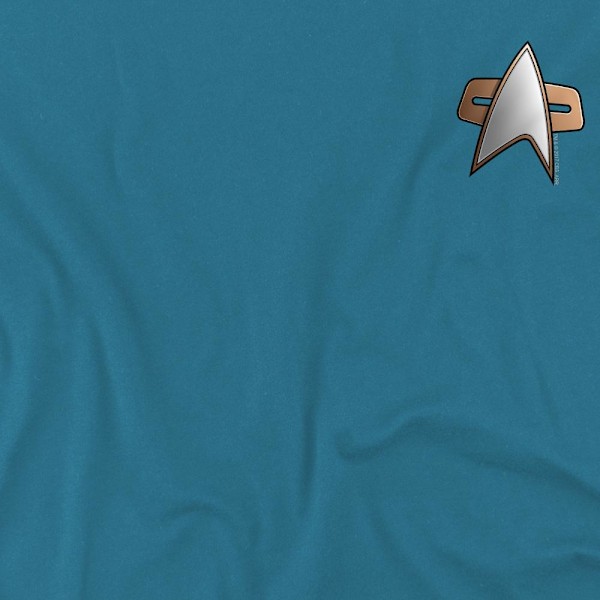 Star Trek Herr Deep Space Nine Science Emblem T-Shirt M Skiffergrå Slate M
