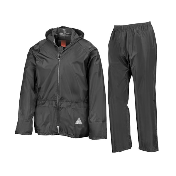 Result Unisex Vuxen Vattentät Jacka Och Byxor Set M Svart Black M