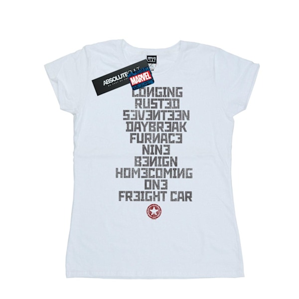 Marvel Dam/Kvinnors Vinter Soldier Trigger Words Bomull T-Shir White S