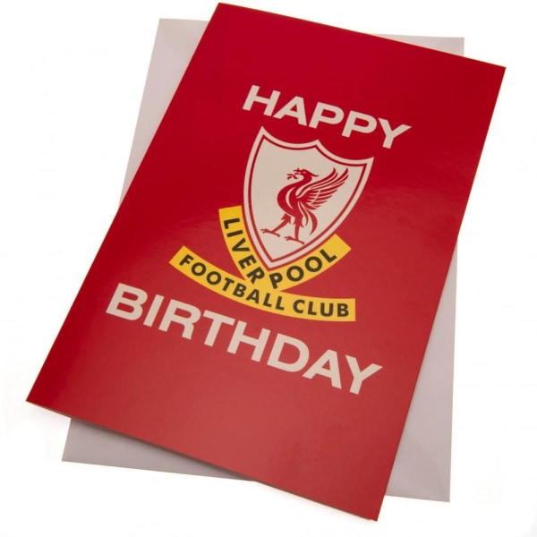 Liverpool FC Liver Bird Födelsedagskort 23cm x 15cm Röd/Vit/Gul Red/White/Yellow 23cm x 15cm