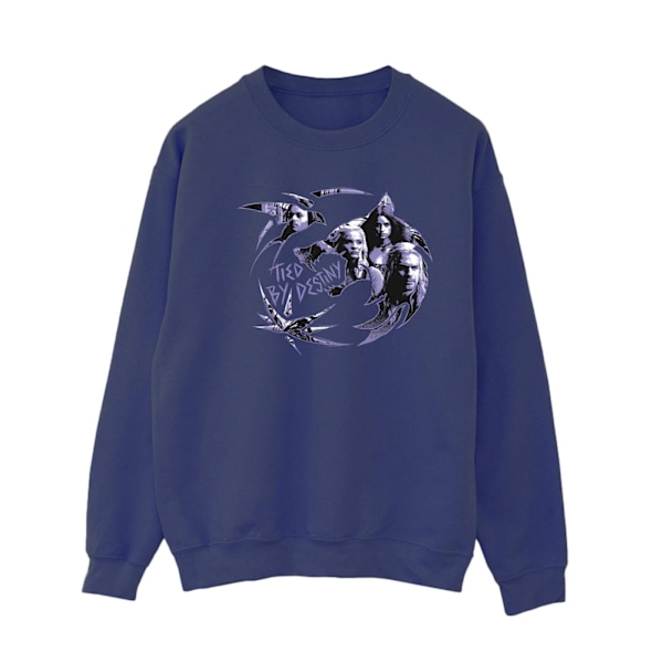 Netflix Dam/Kvinnor The Witcher Wolf Logo Infill Sweatshirt X Navy Blue XL