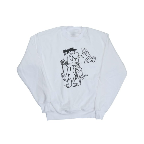 The Flintstones Girls Fred och Wilma Kiss Sweatshirt 7-8 år White 7-8 Years