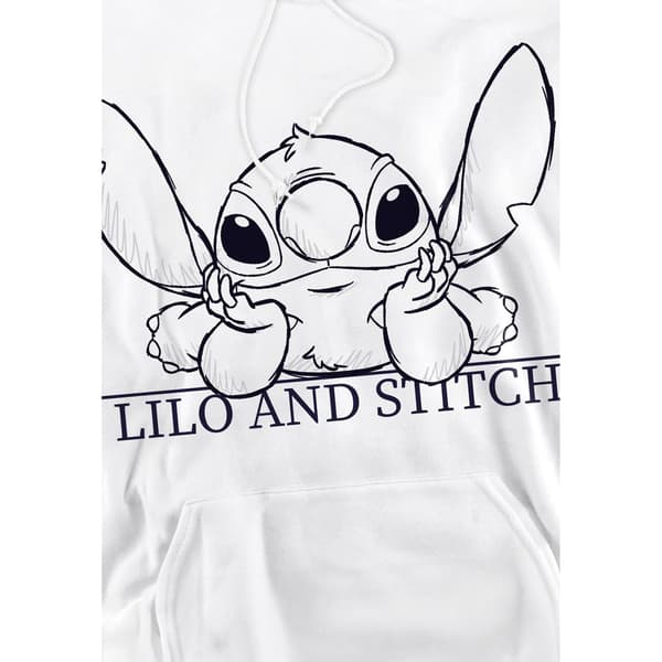 Lilo & Stitch Herr Ledig Skiss Huvtröja M Vit White M