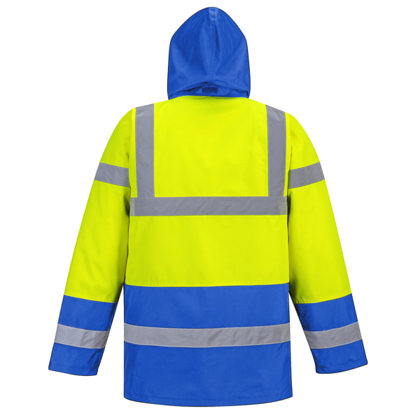 Portwest Mens Contrast Hi-Vis Vinter Traffic Jacket L Gul/Ro Yellow/Royal Blue L