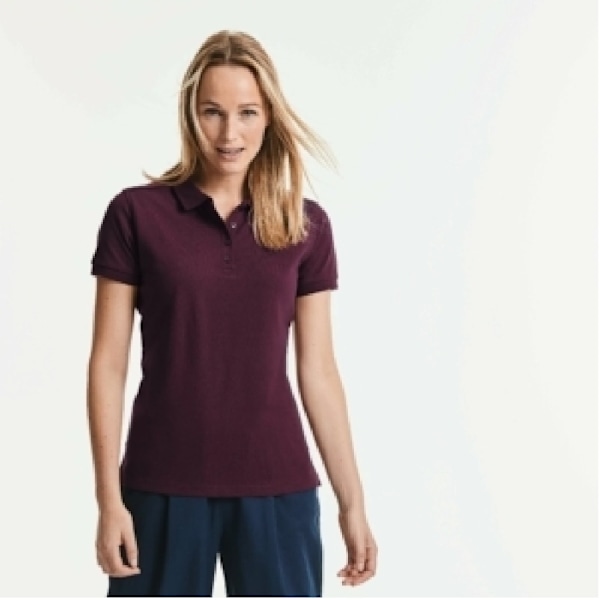 Russell Dam/Dam Stretch Kortärmad Polotröja XL Burgun Burgundy XL