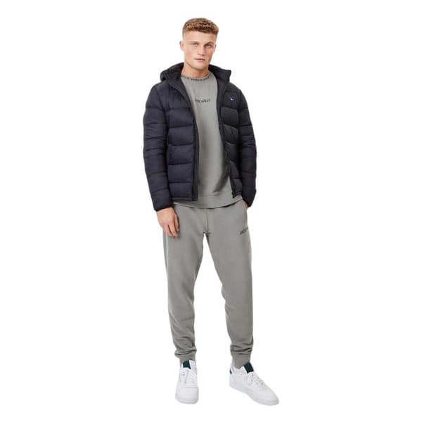 Jack Wills Herr Kershaw Broderad Logotyp Hooded Jacka XL Svart Black XL