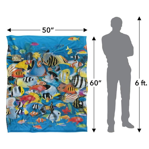 Royce McClure Day Dive Silky Tropical Fish Supersoft Filt 15 Multicoloured 152cm x 127cm