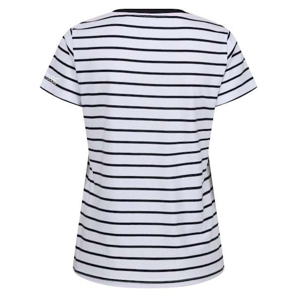 Regatta Filandra VIII Randig T-shirt för Kvinnor/Dam Storlek 10 UK Vit/ White/Navy 10 UK