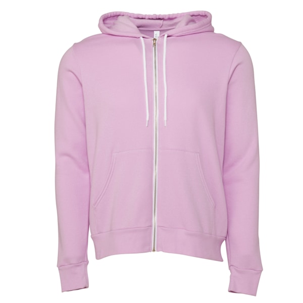 Canvas Unisex Dragkedja Polycotton Fleece Tröja med Huva / Luva Lilac XS