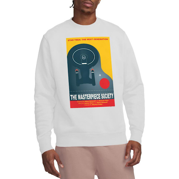 Star Trek Unisex Vuxen The Next Generation Säsong 5 Avsnitt 13 White M
