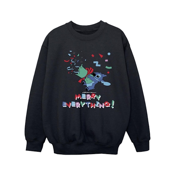 Disney Girls Lilo And Stitch Merry Everything Sweatshirt 12-13 Black 12-13 Years