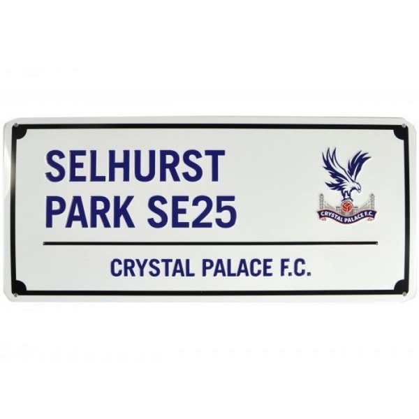 Crystal Palace FC Selhurst Park SE25 Metal Plaque One Size Whit White/Blue One Size