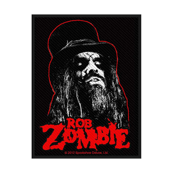 Rob Zombie Porträtt Patch One Size Svart/Röd Black/Red One Size