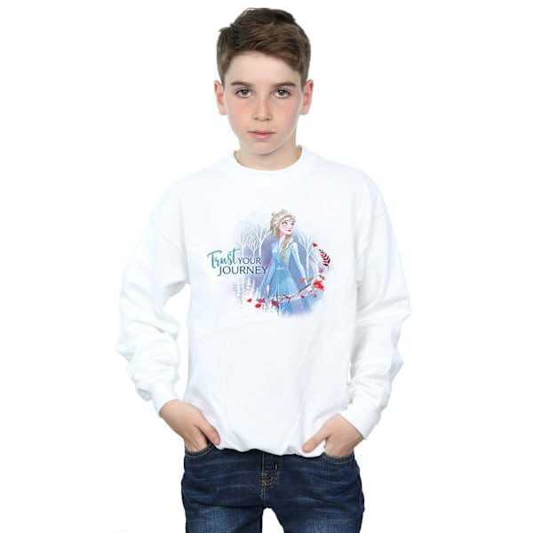 Disney Boys Frozen 2 Trust Your Journey Sweatshirt 5-6 år Vit White 5-6 Years