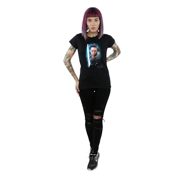 Star Wars: The Last Jedi Dam/Damer Rey Borstad Bomull T-shirt Black XL