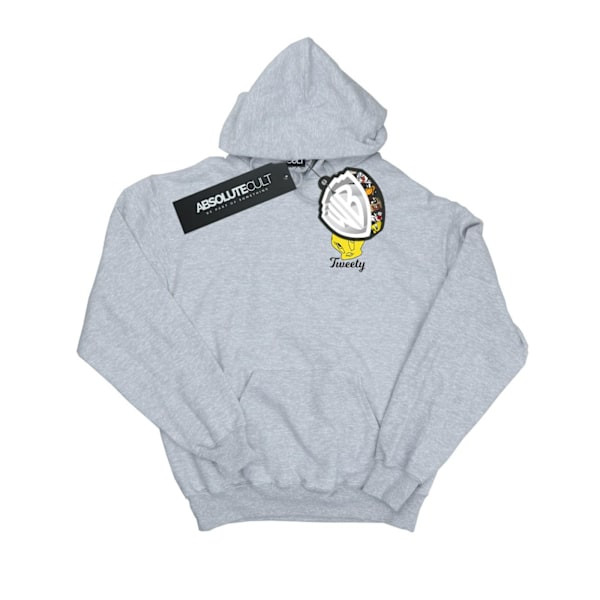 Looney Tunes Girls Tweety Pie Head Hoodie 9-11 år Sports Grey Sports Grey 9-11 Years