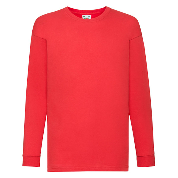 Fruit of the Loom Barn/Barn Valueweight Långärmad T-shirt Red 7-8 Years