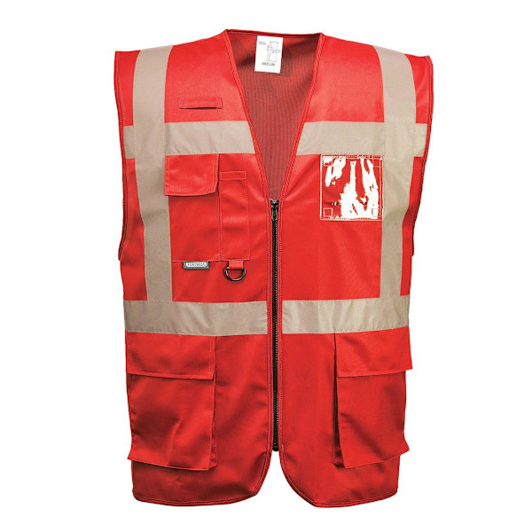 Portwest Unisex Vuxen Iona Executive Hi-Vis Väst L Röd Red L