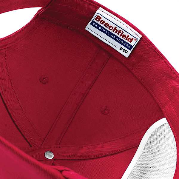 Beechfield Unisex Original 5-Panel Baseballkeps i enfärgad design, One Size Classic Red One Size