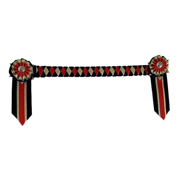 ShowQuest Boston Brow Band Pony Navy/Red/Gold Navy/Red/Gold Pony