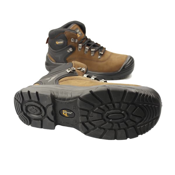 Grafters Herr Super Bred EEEE Passform Säkerhetskängor 13 UK Mörkbrun Dark Brown 13 UK