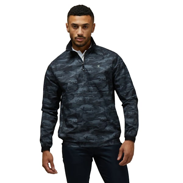 Farah Herr Parker Kamouflage Duschsäker Jacka S Svart Black S