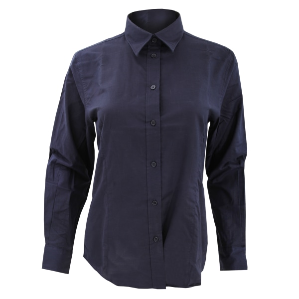 Kustom Kit Dam Workwear Oxford Långärmad Skjorta 20 Ljus Blå Light Blue 20