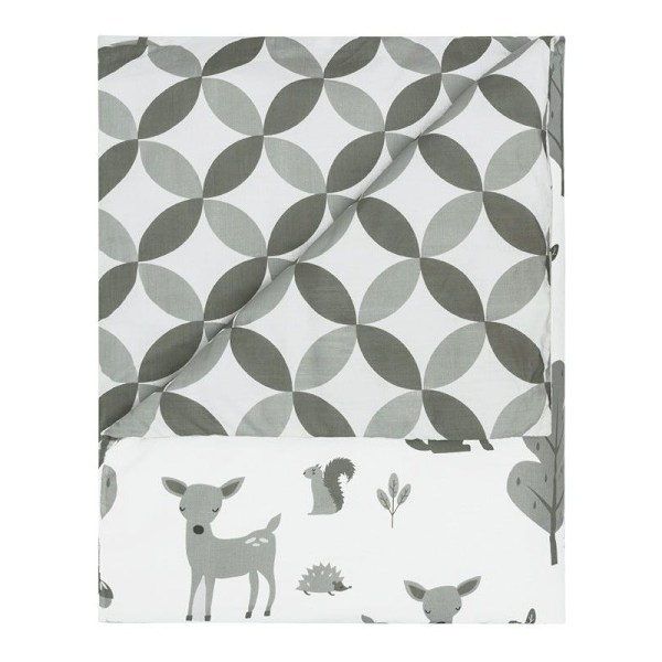 Woodland Duvet Cover Set Toddler Grå/Vit Grey/White Toddler