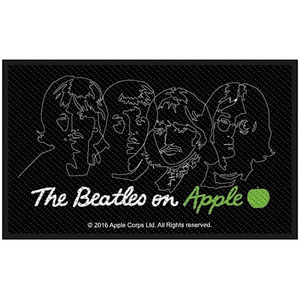 The Beatles On Apple Woven Band Patch One Size Black Black One Size