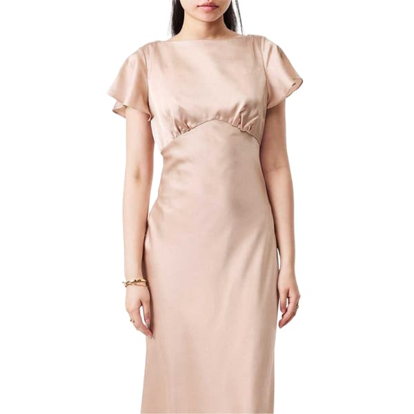 Jarlo Dam Satin Empire Flutter Balklänning 8 UK Nude Nude 8 UK