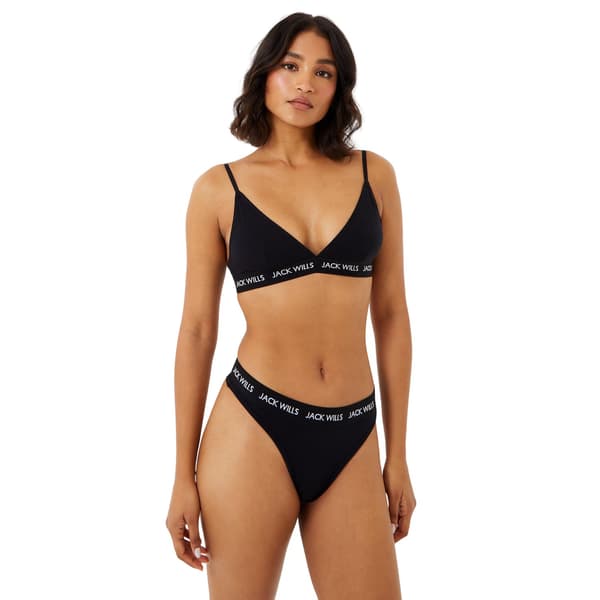 Jack Wills Dam Biddstone Bralette (2-pack) 10 UK B Black 10 UK