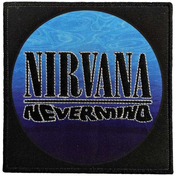 Nirvana Nevermind Wavy Logotyp Iron On Patch One Size Svart/Blå Black/Blue One Size