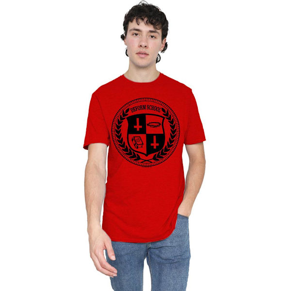 Hell Fest Unisex Vuxen Deform School T-Shirt L Röd Red L