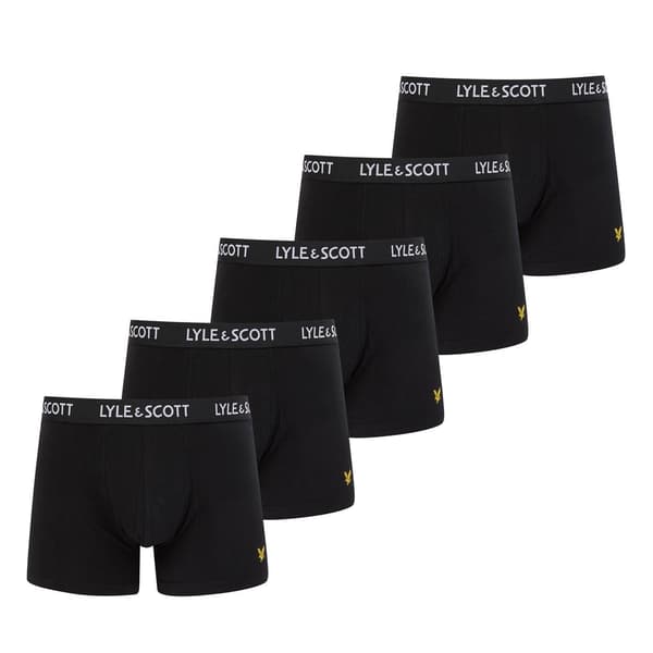 Lyle & Scott Herr Miller Regular Boxer Briefs (5-pack) M Svart Black M