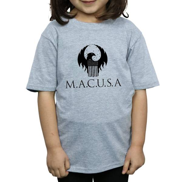Fantastiska vidunder Girls MACUSA Logo Bomull T-shirt 9-11 år Sp Sports Grey 9-11 Years