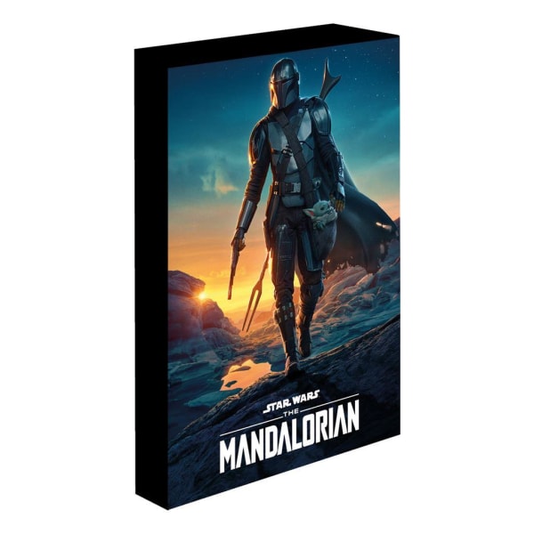 Star Wars: The Mandalorian Nightfall Light Up Canvas 40cm x 30c Multicoloured 40cm x 30cm