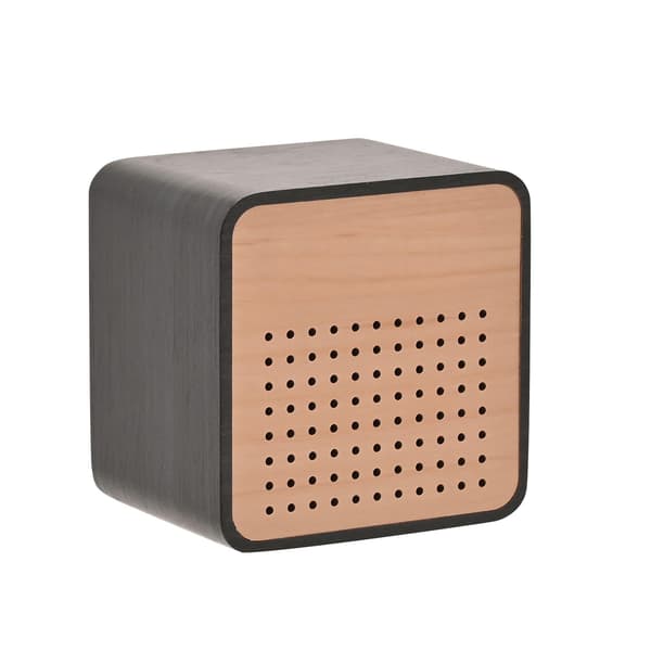 Interval Träväckarklocka med Bluetooth-högtalare - Svart En One Colour One Size