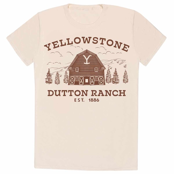 Yellowstone Unisex Vuxen Dutton Ranch T-Shirt M Natur Natural M