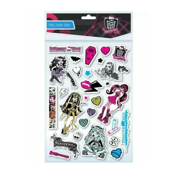 Monster High Puffy Stickers En Storlek Flerfärgad Multicoloured One Size