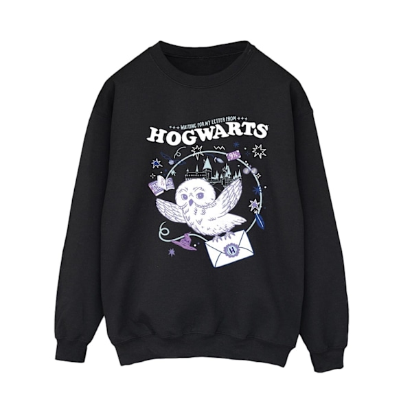 Harry Potter Dam/Kvinnor Uggla Brev Från Hogwarts Sweatshirt Black XL