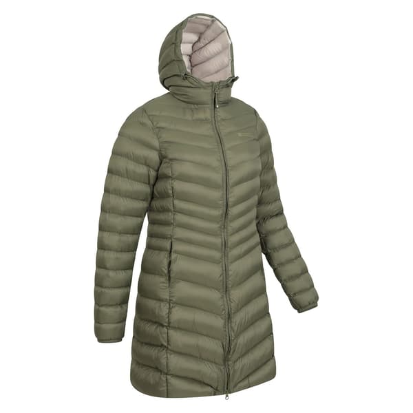 Mountain Warehouse Dam/Damer Florence Lång Vadderad Jacka 16 Khaki 16 UK