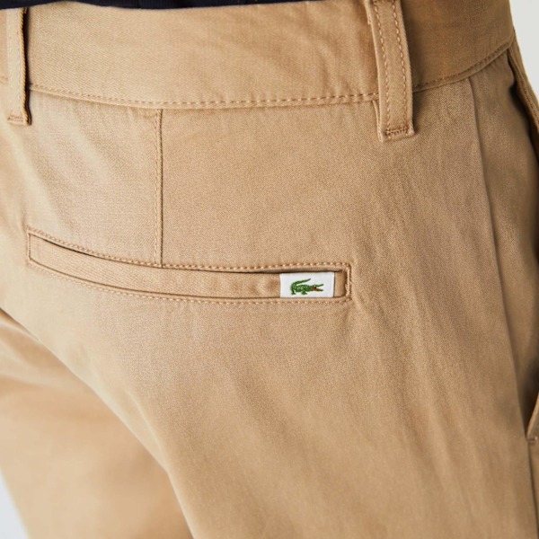 Lacoste Gabardin Stretch Slim Byxor Herr 40R Beige Beige 40R
