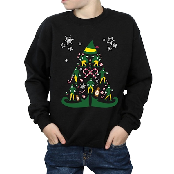 Elf Pojkar Julgran Tröja 7-8 År Svart Black 7-8 Years